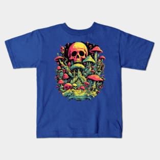 Psychedelic Mycology: Skulls & Shrooms Fusion Kids T-Shirt